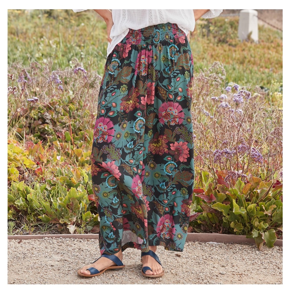 Edo Floral Sundance Wide Leg Pants Brand New